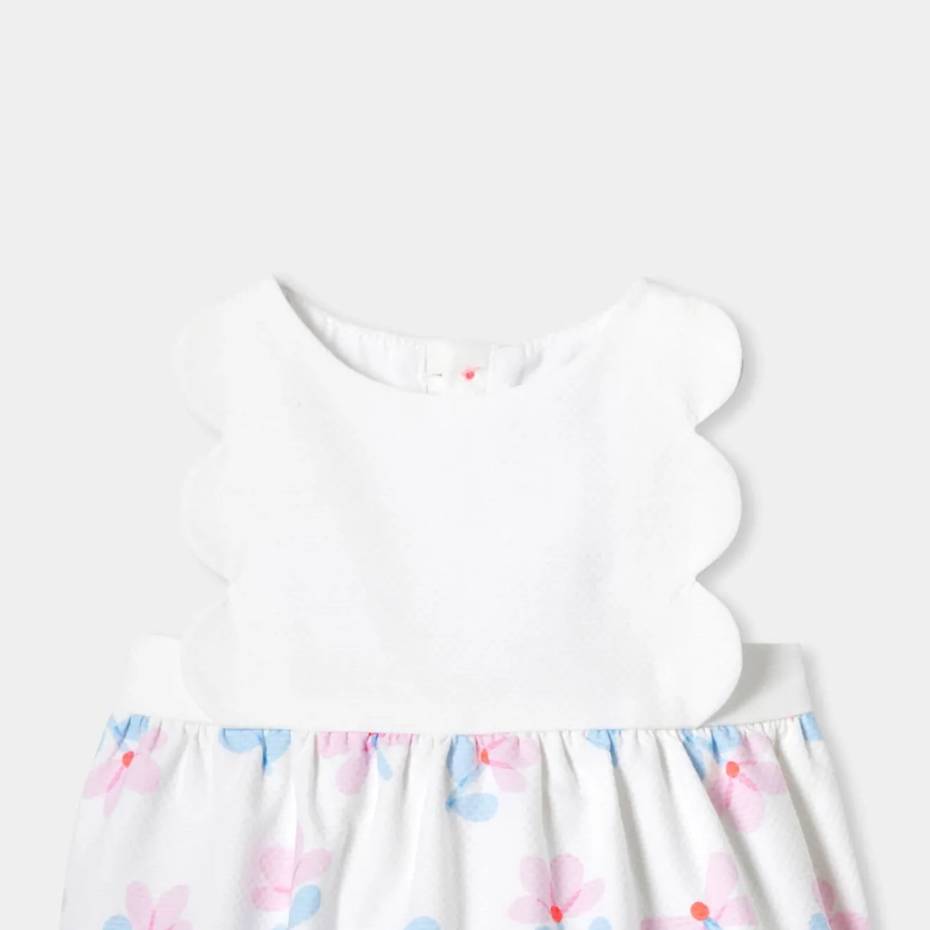 Combinaison, Barboteuse Et Ensemble-Jacadi Barboteuse bébé fille en piqué de coton - lore BLANC/MULTICO