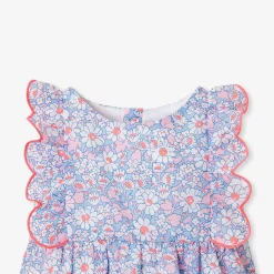 Combinaison, Barboteuse Et Ensemble-Jacadi Barboteuse bébé fille en tissu Liberty - lore MULTICO