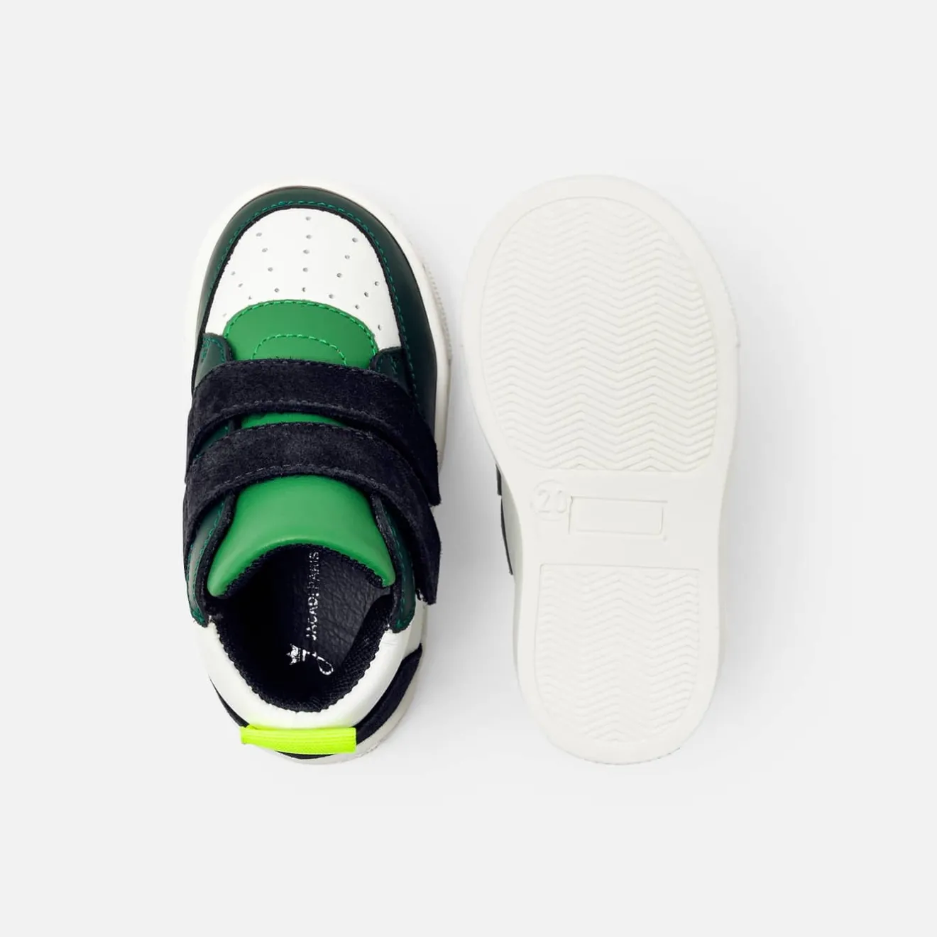 Baskets Et Tennis-Jacadi Baskets montantes bébé garçon - BLANC/VERT