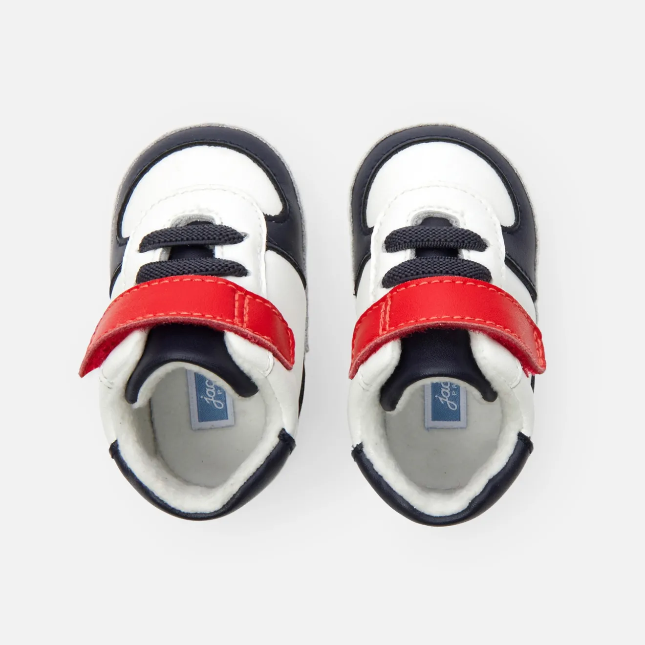 Accessoires-Jacadi Baskets souples bébé garçon - MARINE/BLANC