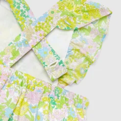 Combinaison, Barboteuse Et Ensemble-Jacadi Bloomer bébé fille en tissu Liberty - lore BLANC/MULTICO