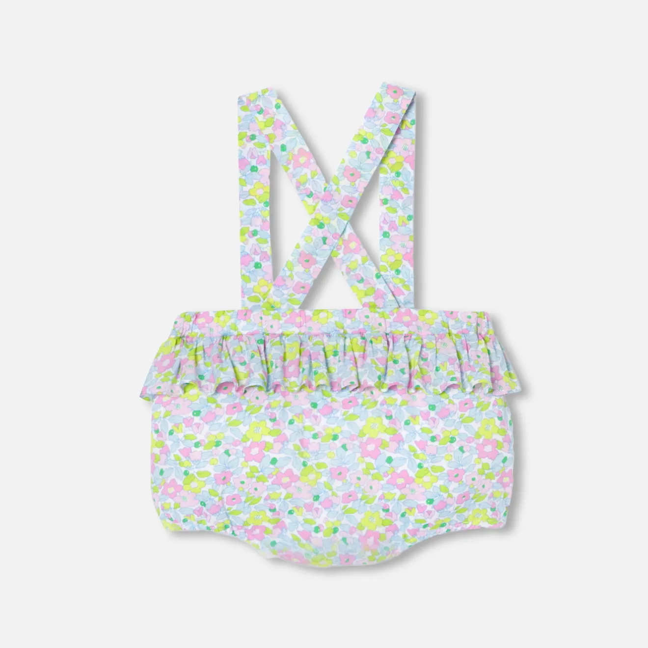 Combinaison, Barboteuse Et Ensemble-Jacadi Bloomer bébé fille en Tissu Liberty - lore BLANC/MULTICO