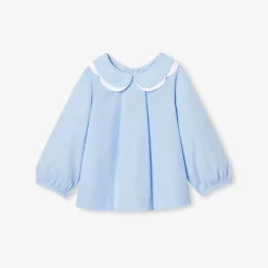 Blouse-Jacadi Blouse bébé fille en fil à fil de coton - BLEU/BLANC