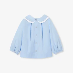 Blouse-Jacadi Blouse bébé fille en fil à fil de coton - BLEU/BLANC