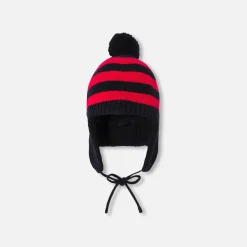 Accessoires-Jacadi Bonnet bébé à rayures - MARINE/ROUGE