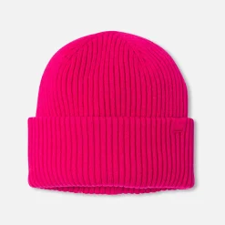 Accessoires-Jacadi Bonnet enfant fille doublé en micropolaire - ROSE GRENADINE