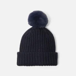 Accessoires-Jacadi Bonnet enfant fille détails de Lurex - marine MARINE JACADI
