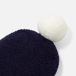 Accessoires-Jacadi Bonnet Love Maille collection solidaire - MARINE/BLEU