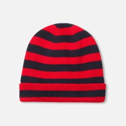 Accessoires|Accessoires-Jacadi Bonnet marin enfant - MARINE/ROUGE