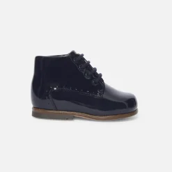 Boots Et Botillons-Jacadi Bottillons bébé fille en cuir verni - marine MARINE JACADI