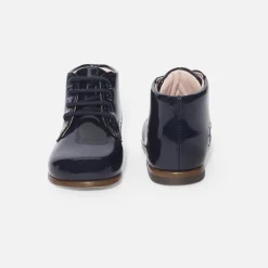 Boots Et Botillons-Jacadi Bottillons bébé fille en cuir verni - marine MARINE JACADI