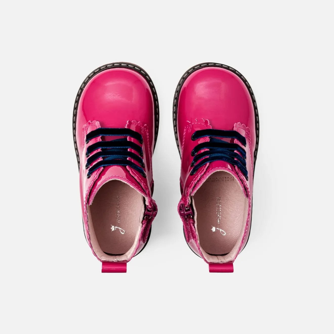 Boots Et Botillons-Jacadi Bottillons bébé fille en cuir lisse - FUSCHIA