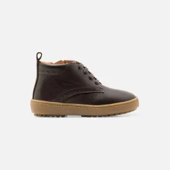 Boots Et Bottillons-Jacadi Bottillons bébé garçon en cuir - MARRON