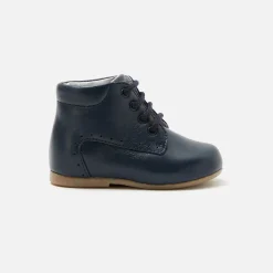 Boots Et Bottillons|Boots Et Botillons-Jacadi Bottillons premiers pas mixte en cuir lisse - marine MARINE JACADI