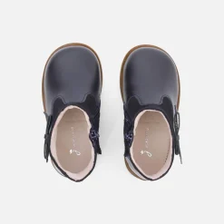 Boots Et Botillons|Chaussures-Jacadi Bottines bébé fille en cuir - marine MARINE JACADI
