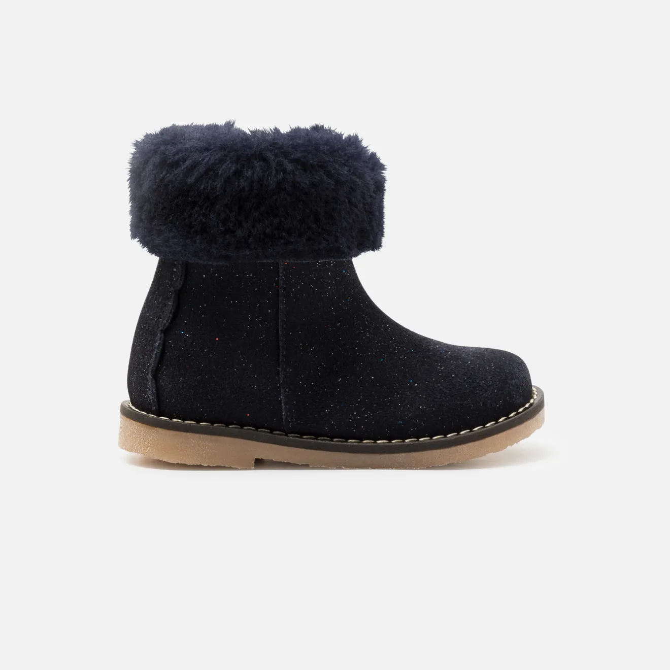 Chaussures Fourrées|Boots Et Botillons-Jacadi Bottines fourrées bébé fille - marine MARINE JACADI