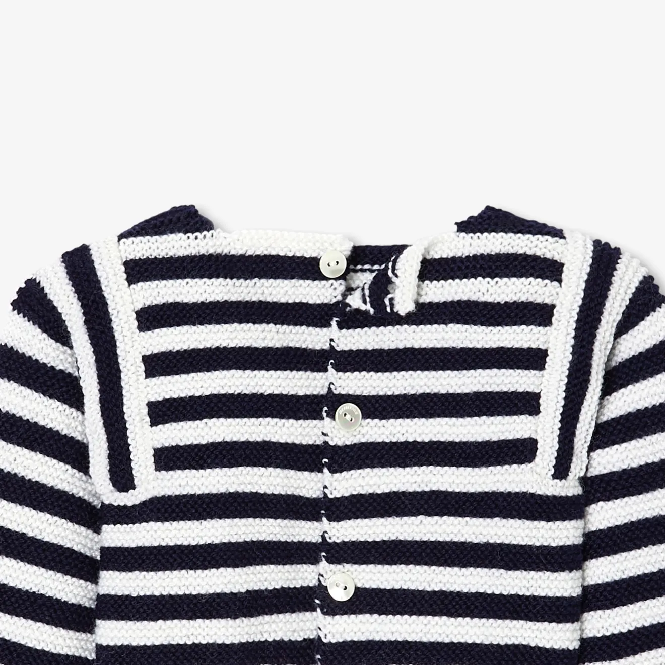 Pull, Sweat Et Cardigan-Jacadi Brassière Love Maille Collection Solidaire - ECRU/MARINE