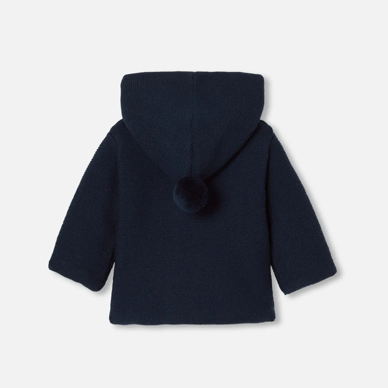 Manteaux, Vestes Et Combi Pilote|Manteaux, Vestes Et Combi Pilote-Jacadi Burnous bébé en laine Mérinos - MARINE CLAIR