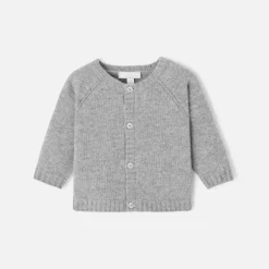 Pull, Sweat Et Cardigan-Jacadi Cardigan bébé en cachemire - gris chine clair GRIS CHINE CLAIR JACADI