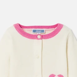 Pull, Sweat Et Cardigan-Jacadi Cardigan bébé fille en jersey - lore BLANC DOUX/MULTICO