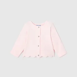 Pull, Sweat Et Cardigan-Jacadi Cardigan bébé fille en molleton - rose poudre ROSE POUDRE JACADI