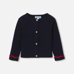 Pull, Sweat Et Cardigan-Jacadi Cardigan bébé fille en tricot - marine MARINE JACADI