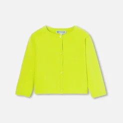 Pull, Sweat Et Cardigan-Jacadi Cardigan bébé fille en tricot - PISTACHE