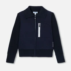Pull, Sweat Et Cardigan-Jacadi Cardigan bi-matière enfant garçon - marine MARINE JACADI