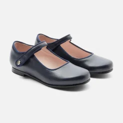 Babies, Charles Ix, Salomés Et Ballerines|Chaussures-Jacadi Charles IX enfant fille en cuir lisse - marine MARINE JACADI