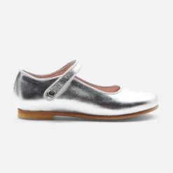 Babies, Charles Ix, Salomés Et Ballerines|Chaussures-Jacadi Charles IX enfant fille en cuir glacé - ARGENT