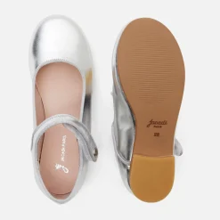 Babies, Charles Ix, Salomés Et Ballerines|Chaussures-Jacadi Charles IX enfant fille en cuir glacé - ARGENT