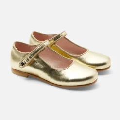 Babies, Charles Ix, Salomés Et Ballerines|Chaussures-Jacadi Charles IX enfant fille en cuir glacé - OR JAUNE