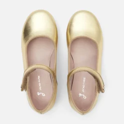 Babies, Charles Ix, Salomés Et Ballerines|Chaussures-Jacadi Charles IX enfant fille en cuir glacé - OR JAUNE