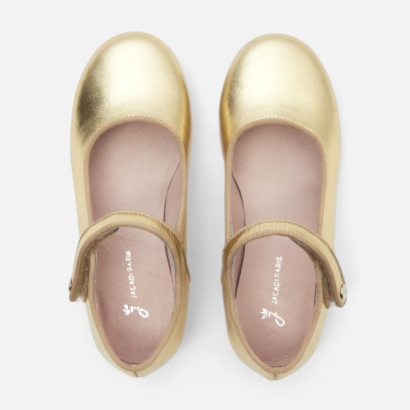 Babies, Charles Ix, Salomés Et Ballerines|Chaussures-Jacadi Charles IX enfant fille en cuir glacé - OR JAUNE