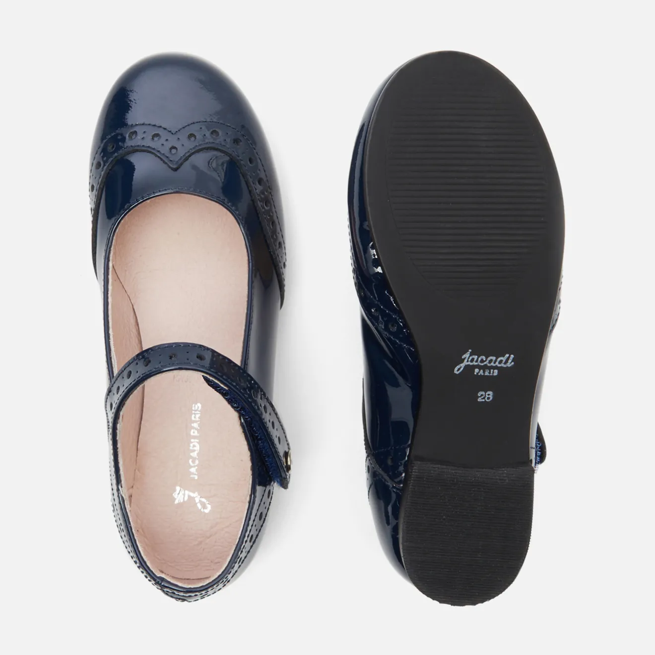 Babies, Charles Ix, Salomés Et Ballerines|Chaussures-Jacadi Charles IX enfant fille en cuir verni - marine MARINE JACADI