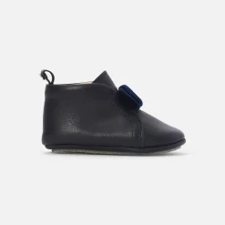 Chaussons|Chaussures-Jacadi Chaussons bébé fille en cuir - marine MARINE JACADI