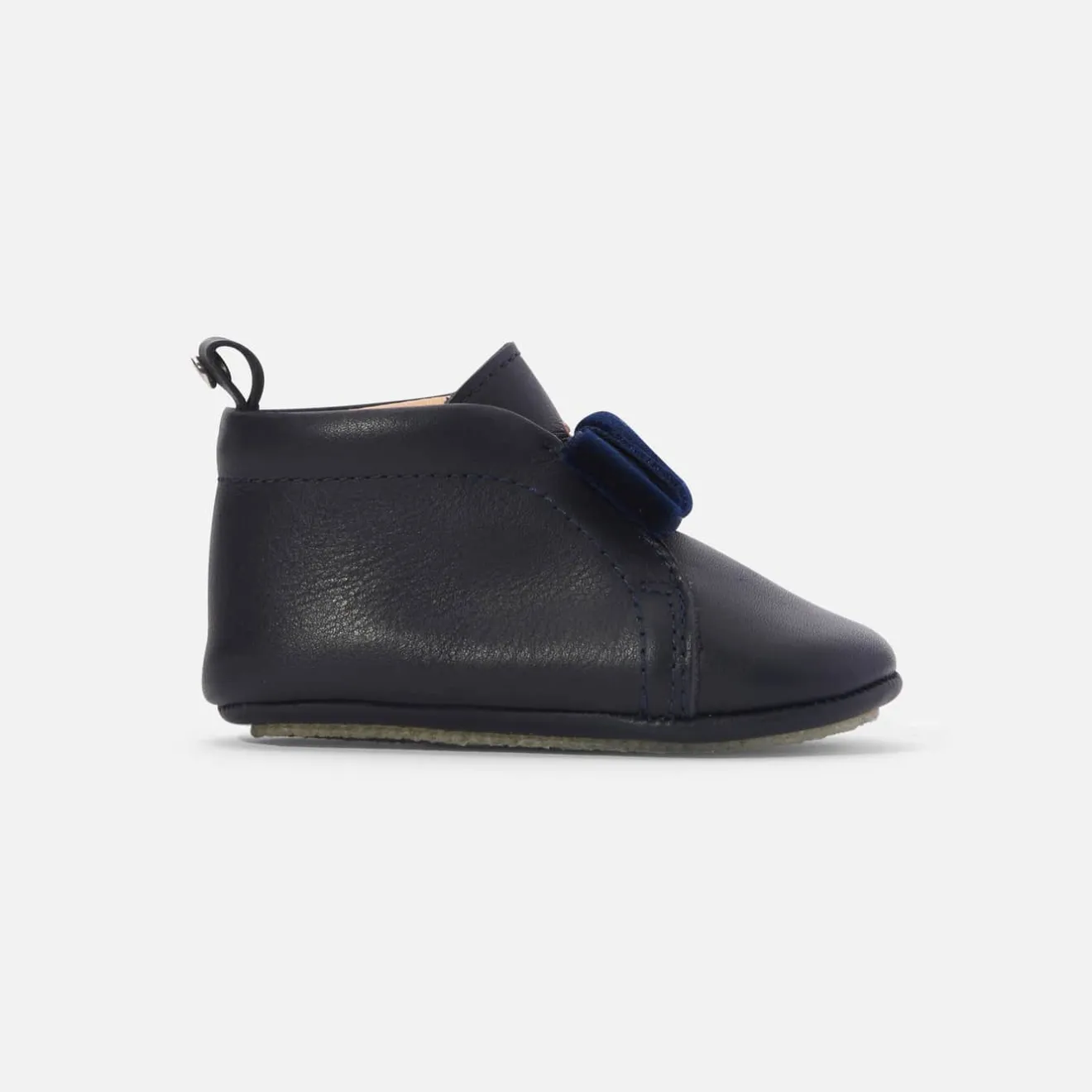 Chaussons|Chaussures-Jacadi Chaussons bébé fille en cuir - marine MARINE JACADI