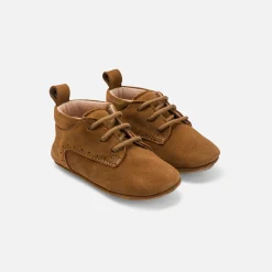 Chaussons|Chaussures-Jacadi Chaussons bébé garçon en cuir - NATUREL