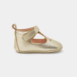 Chaussons|Chaussures-Jacadi Chaussons souples salomés bébé fille - OR