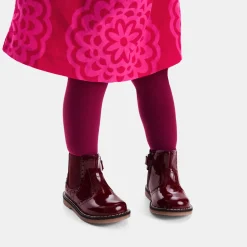 Boots Et Botillons-Jacadi Chelsea boots bébé fille en cuir verni - BORDEAUX
