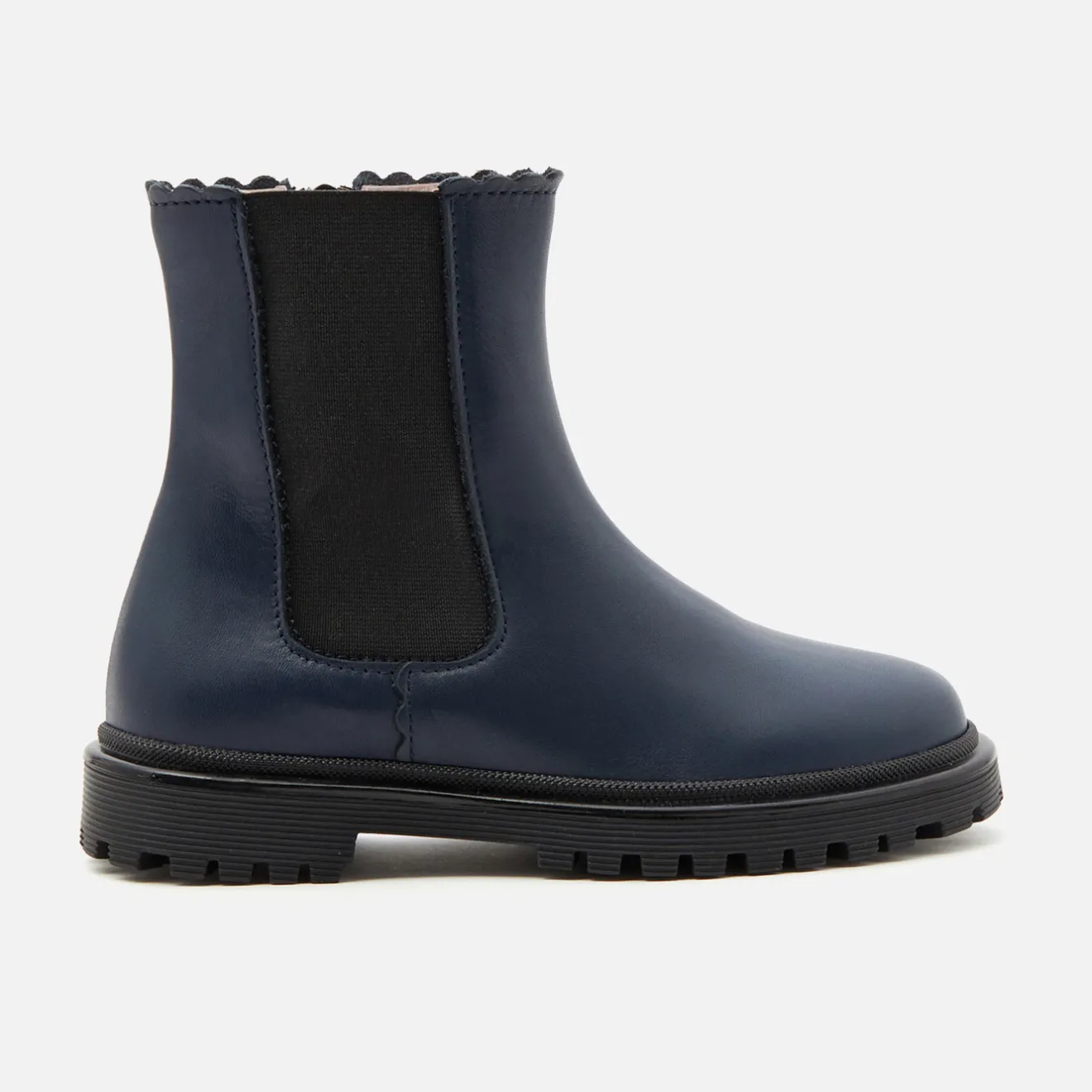 Boots Et Botillons|Chaussures-Jacadi Chelsea boots enfant fille en cuir lisse - marine MARINE JACADI