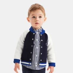 Chemise-Jacadi Chemise à carreaux bébé garçon - BLANC/MARINE