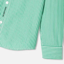 Chemise-Jacadi Chemise enfant en popeline rayée - BLANC/VERT