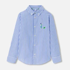 Chemise-Jacadi Chemise enfant garçon en popeline rayée - BLANC/BLEU