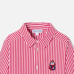 Chemise-Jacadi Chemise enfant garçon en popeline rayée - BLANC/ROUGE