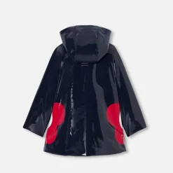 Manteau, Doudoune Et Veste-Jacadi Ciré vernis enfant fille - marine MARINE JACADI