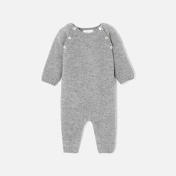 Combinaison, Barboteuse Et Ensemble-Jacadi Combinaison bébé en cachemire - gris chine clair GRIS CHINE CLAIR JACADI