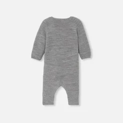 Combinaison, Barboteuse Et Ensemble-Jacadi Combinaison bébé en laine mérinos - gris chine clair GRIS CHINE CLAIR JACADI
