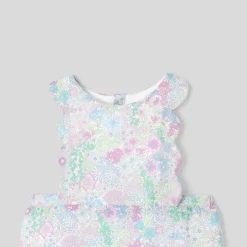 Combinaison, Barboteuse Et Ensemble-Jacadi Combinaison bébé fille en tissu Liberty - lore BLANC/MULTICO