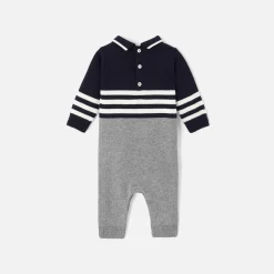 Combinaison, Barboteuse Et Ensemble-Jacadi Combinaison bébé garçon en tricot - lore MARINE/MULTICO